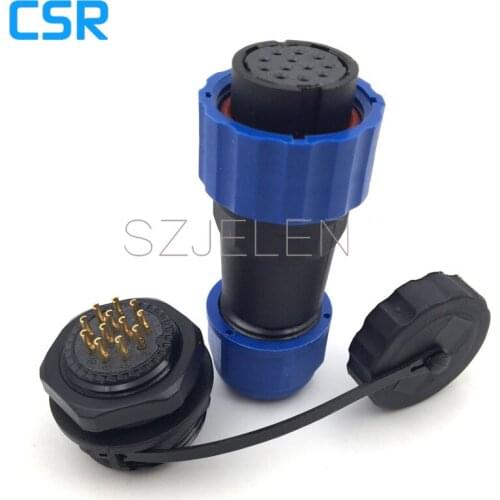SD20TP-ZM, IP68, waterproof connector 12 pins female(plug) Male(socket ), LED display panel mount cable wire connectors 12pins