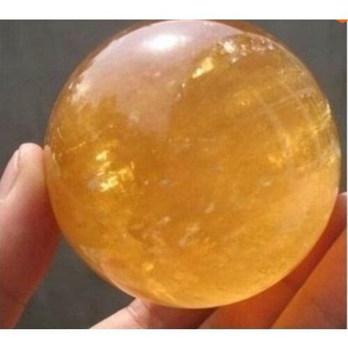 Natural Luck natural citrine quartz crystal sphere ball +stand crystal healing 35mm-40mm wholesale