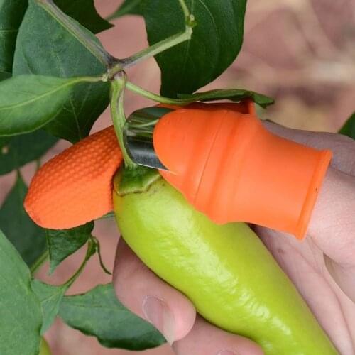 1 Set Silicone Thumb Knife Finger Knife Protector Vegetable Harvesting Knife Plant Blade Scissors Kitchen Garden Pruning Tools