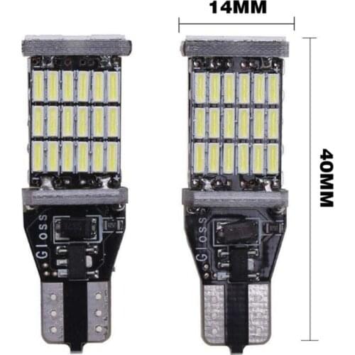 2PCS Super Bright T15 W16W 921 45 SMD LED 4014 Car Auto Canbus Marker Lamps Reading Light Interior Lighting Bulb