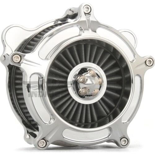 Turbine Spike Turbine chromed air cleaner Intake Filter For harley dyna FXDF FXD softail FLS FLST touring FLHX FLHR FLTR 00-07