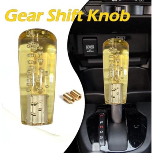 Universal Acrylic Crystal Bubble Car Shift Knob AT/MT Car Gear Knob Stick Lever Head Shifter Auto Accessories