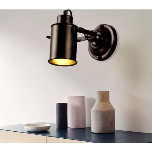 Vintage Black Wall Lamps Led Wall Sconce Light Fixtures for Bedroom Bathroom Lamp Industrial Decor Home Lighting Bar Luminaire