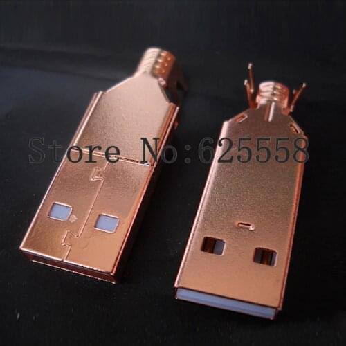 Hi-End Plated USB connector USB A+USB B Type A-B Plug For DIY USB Cable Taiwan Made