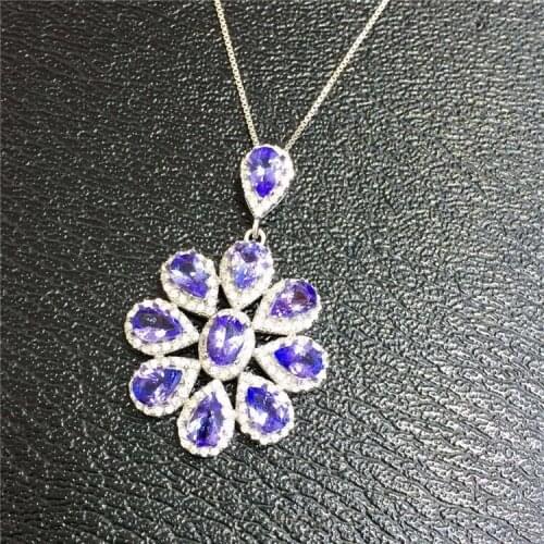 KJJEAXCMY boutique jewelry,925 Sterling Plated Platinum, inlaid with natural mulberry, womens necklace, pendant crystal