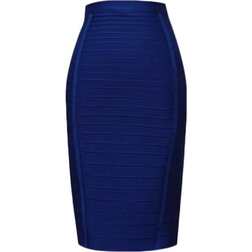 2021 New Bandage Skirts Women Bodycon Skirts Sexy Club Celebrity Party Solid Elastic Summer Pencil Skirt Plus Size XL