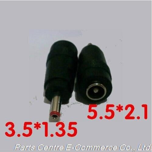 10 pcs DC Jack 5.5x2.1mm Female to 3.5x1.3mm (5.5*2.1mm to 3.5*1.3mm) Male DC Power Adapter For Tablet PC