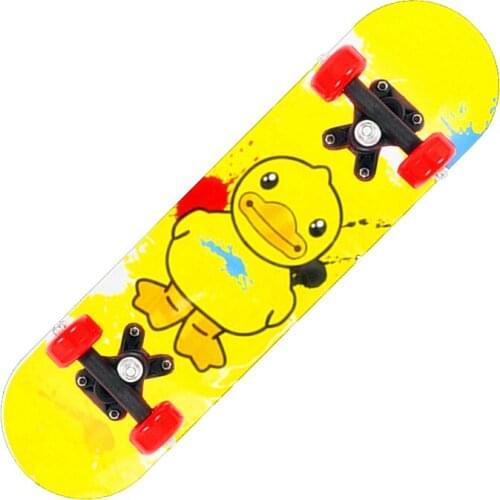 4 Wheel Skateboard Women Double Rocker Skateboard ABEC-9 Bearings Maple Skates Decks Child Long Skate Board for Adults