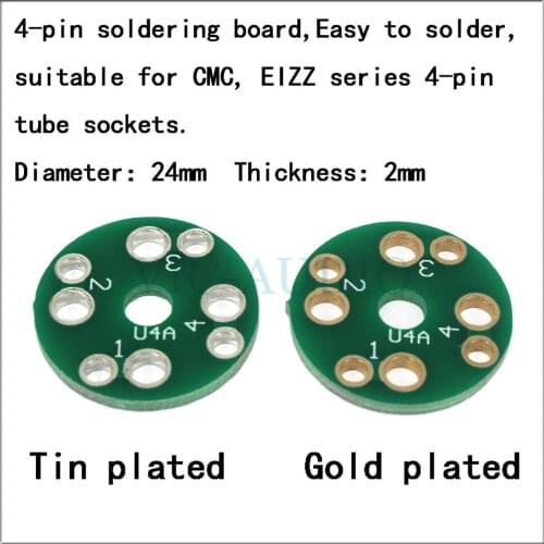4PCS FOR 4PINS EIZZ CMC Tube Socket Welding Plate Connecting Adapter Plate Double-sided Amplifier Parts DIY Audio Free Shipping