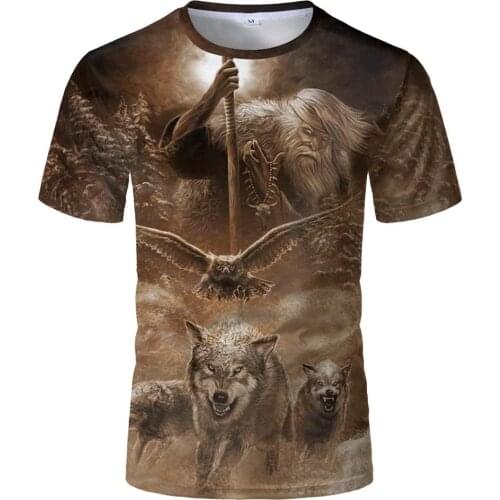 Brand clothes Harajuku Wolf 3D Print T-shirt cool Men/Women Short Sleeve Summer animal Fashion t shirt Gothic Classic T shirt