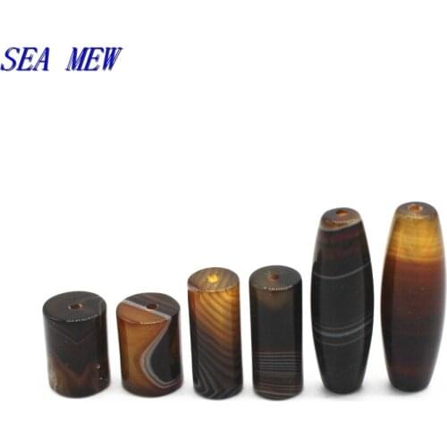 SEA MEW 10*30mm /12*40mm High Quality Sardonyx Beads Loose Bead For Jewelry Making 5PCS