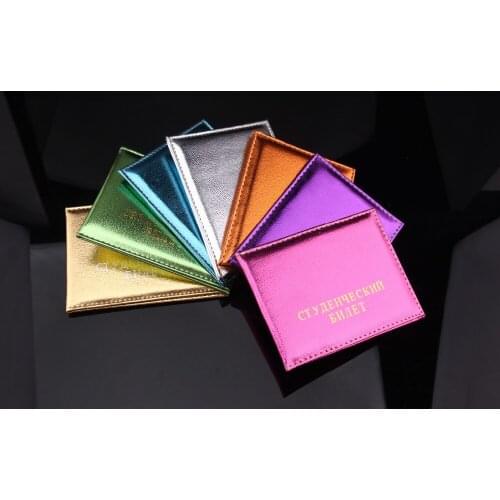 Unisex Fashion Russian Student Id Card Cover Protection Students Certificate Card Case Id Litchi Pattern Case (Custom Available)