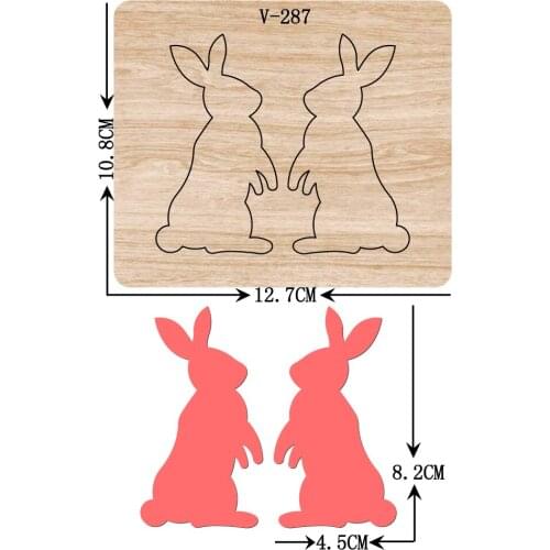 DIY New rabbit wooden dies cutting dies for scrapbooking /Multiple sizes /V-287