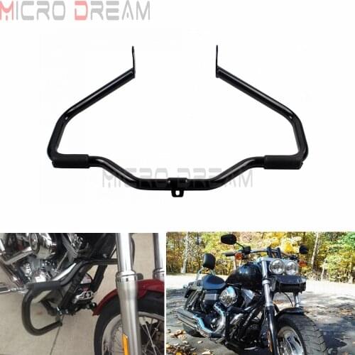 For Harley Softail Fat Boy FLSTF 00-17 Slim FLS FL Deluxe FLSTN Motorcycle Iron Engine Guard Highway Crash Bar 1-1/4" Tube 32mm