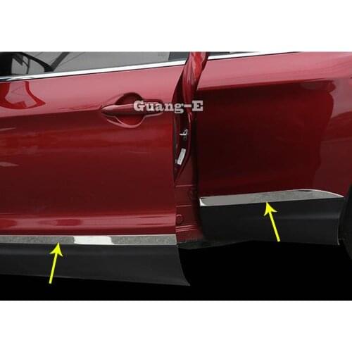 Car Sticker Styling Detector Side Door Body Trim Frame Strip Molding Parts 4pcs For Nissan Qashqai 2019 2020 2021