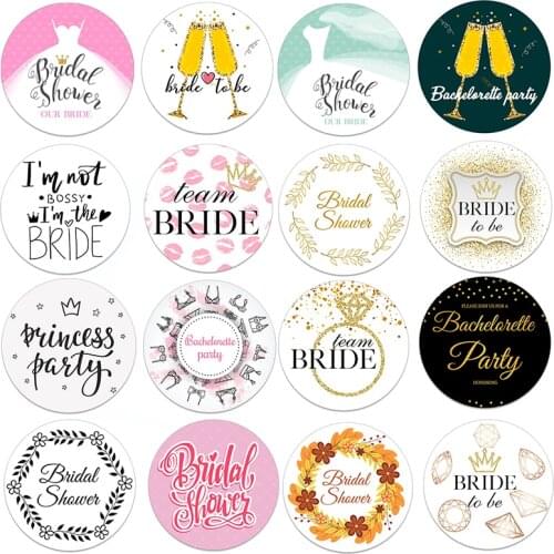 Team Bride Tribe Bridesmaid Party DIY Sticker for Bride To Be Bachelorette Hen Party Bridal Shower Decoration Sticker Labels