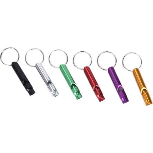 HOT! Mini size whistles Outdoor Metal Multifunction Whistle Pendant With Keychain Keyring For Outdoor Survival Emergency 1Pcs