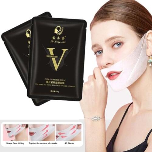5pcs Face Lifting Mask Miracle V Shape Slimming Mask Facial Line Remover Wrinkle Double Chin Reduce Lift Bandage Skin Care Tool