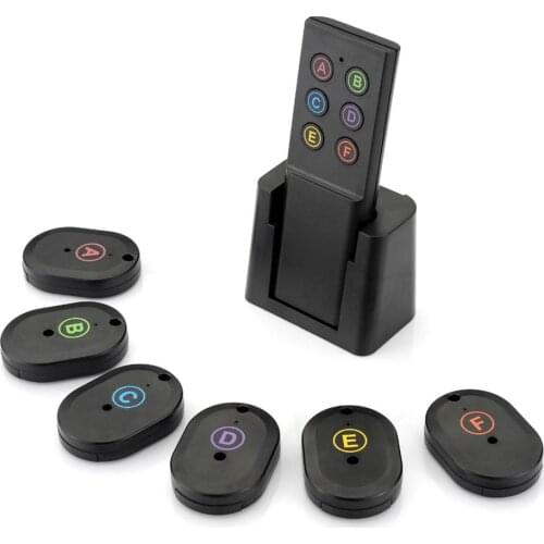 ABS Mini Car Locator Multi-Language Wireless Mobile Phone Key Finder Household Anti-Lost Search 1-for-6 Adsorption Recording