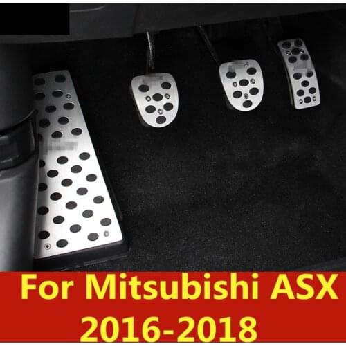 For Mitsubishi ASX 2016-2018 car styling cover foot Gas/petrol/oil Brake Rest lamp trim Pedal Interior decoration Accessories