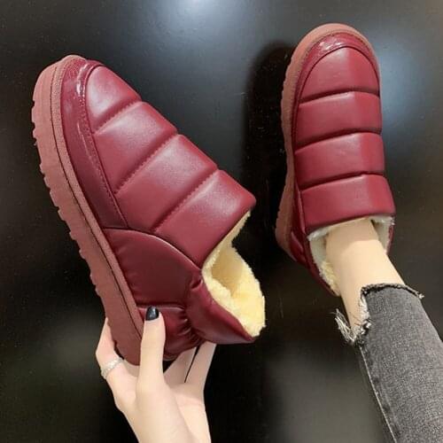 New Ladies Plush Ankle Boots Fashion Waterproof Winter Warm Fur Snow shoes Women 2020 Casual Soft Shoes Woman