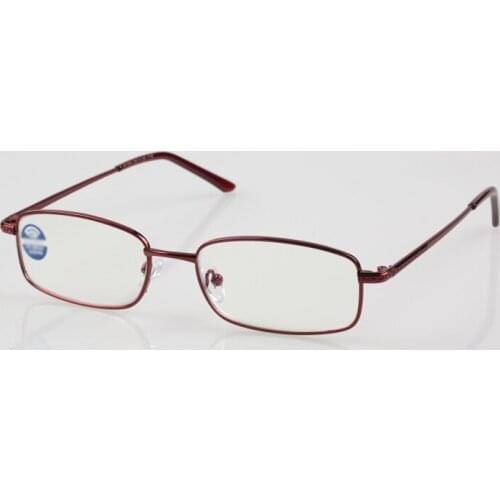 New Portable Reading Glasses Exquisite Comfortable Metal Frame Ultra-light Anti Blue Light HD Resin Lens Eyewear Case R216