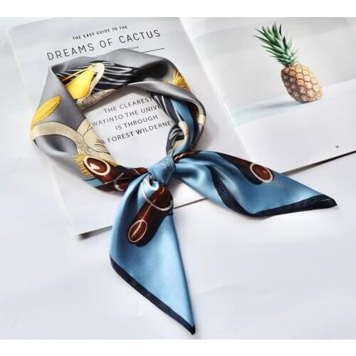 New Silk Mulberry Silk Scarf All-Match Simple Korean Style Trendy Tied Hair Small Scarf