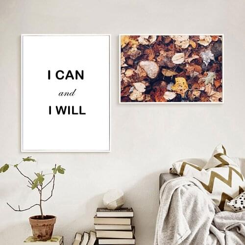 Autumn Leaves Landscape Canvas Poster Nordic Decoration Wall Art Print Painting Decorative Picture Home Decor Unframed