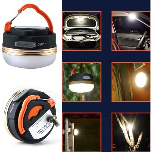 1800mAh Rechargeable LED Camping Light Magnetic Outdoor-Lamp USB Port High hardness ABS material