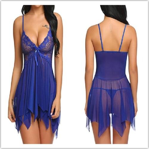 Sexy Underwear European And American New Mesh Sling Multicolor Pajamas Factory Direct Sale XXL-S