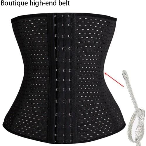 Steel bone waist trainer abdomen belt hollow breathable waist shaping tight-fitting slimming ladies postpartum corset belt