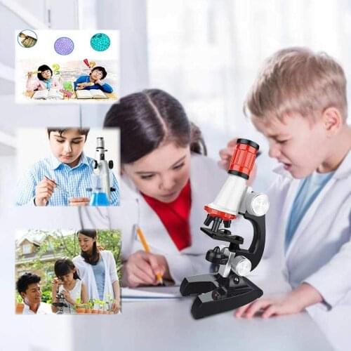 Early education biological science HD 1200 times microscope toy Childrens science and education set Pupil experimenter