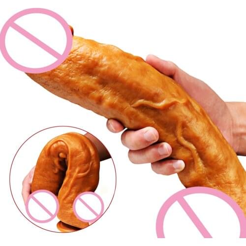 32*7cm Realistic Penis Sex Tools For Females Pumping Big Dildo Sex Toys For Woman Fake Penis With Suction Cup Adult Sex Products