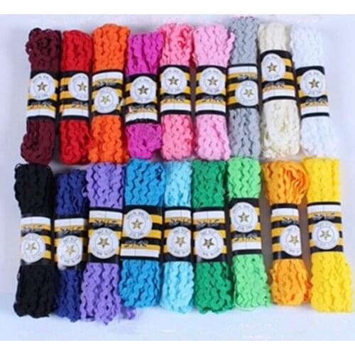 14Yards/ lot 5mm S Shaped Curve Wavy Lace Trim Ribbon For Handmade DIY Sewing Wedding Costume Hat Curtain Pillow Decorations
