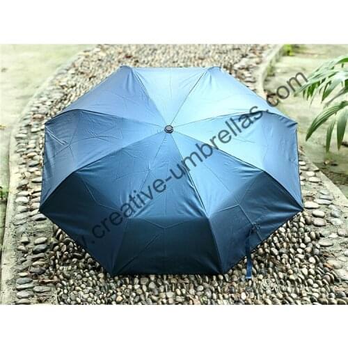 Three fold auto open auto close umbrella,OX style,steel shaft fiberglass windproof colour coating UV protecting pocket parasol