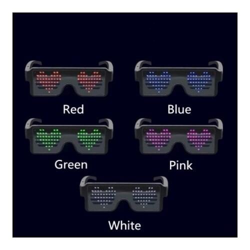 Light-emitting dynamic glasses Luminous glasses LED Stage party performance props Party birthday gift props Disco