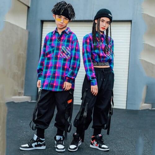 ChildrenS Hip-Hop Dance Costumes For Boys Jazz Street Dance Wear Catwalk Show Hiphop Shirt Loose Pants Rave Clothes DQS6261