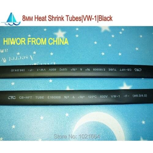 20meters/lot 8MM Heat Shrink Tubes Shrinkable Tubing Insulation Sleeving