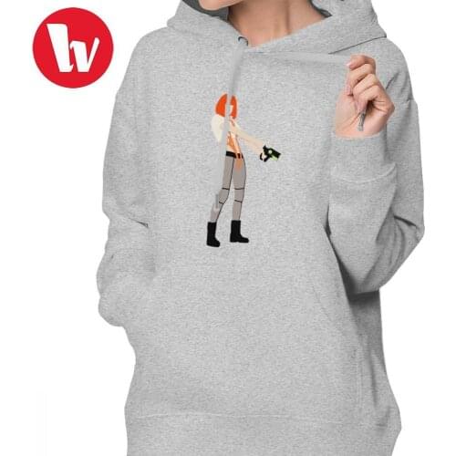Gray Alien Hoodie The Fifth Element LeeLoo Hoodies Trendy Graphic Hoodies Women Street wear Cotton Large Pullover Hoodie