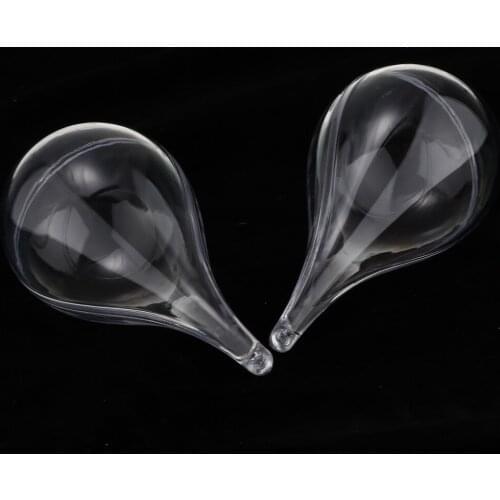 Pack of 5 Clear Drop Refillable Plastic Ball Candy Boxes Xmas Tree Ornament