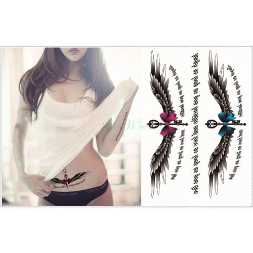 Waterproof Temporary Tattoo Sticker on body big size angel wings tatto stickers flash tatoo fake tattoos for girl women
