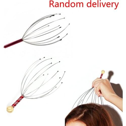 1 pcs Stainless Head Scalp Neck Massager Stress Release Relax Massage Claw Random Color Head Massager Tool Accessories