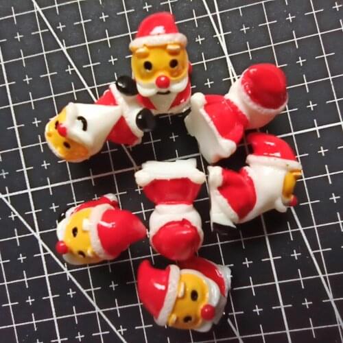 1pcs/lot resin solid Christmas father cartoon 18mm fairy garden gnome moss terrarium decor crafts bonsai home DIY