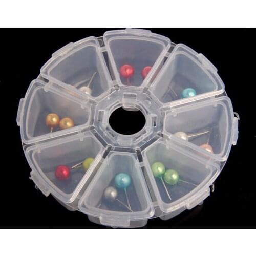 8 Slot Plastic Jewelry Box Bead Nail Storage Tool Container Craft Organizer Case X7JB