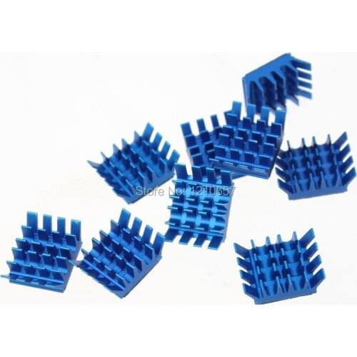 100Pieces lot Blue Aluminum Heat sink IC PC RAM Memory Chip Heatsink Cooler