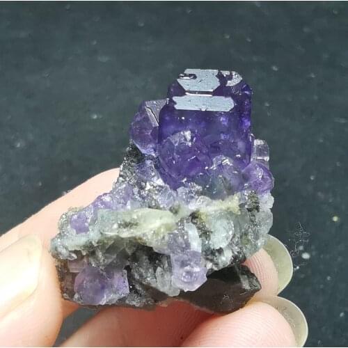 Natural rare purple fluorite mineral specimen stone and CRYSTAL HEALING CRYSTAL QUARTZ GEM