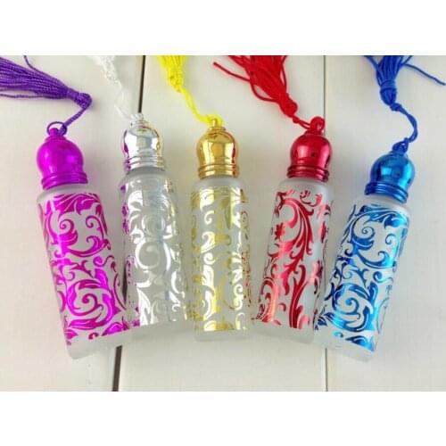 200pcs 5ML Printing Roller ball Frosted Roll On Perfume Glass Bottle Essential Oil Wholesale