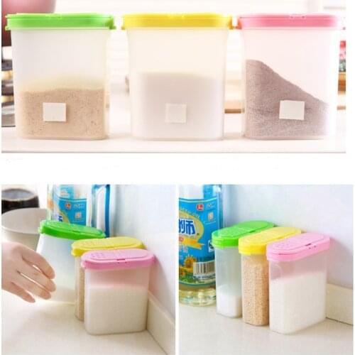 3 Color 250ml Plastic Food Seasoning Container Kitchen Spice Boxes Jar Double Lid Cereal Condiment Bean Storage Bottle Container