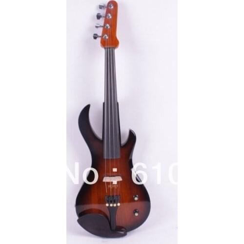 4/4 Electric Violin Solid wood 20--29# yellow and black color guitar neck 4 string