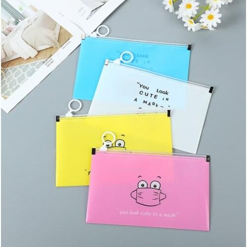 4pc Mask Cover Bag Portable Facemask Holder Face Waterproof Dustproof Rectangular Save Mask Storage Box Organization Accessories